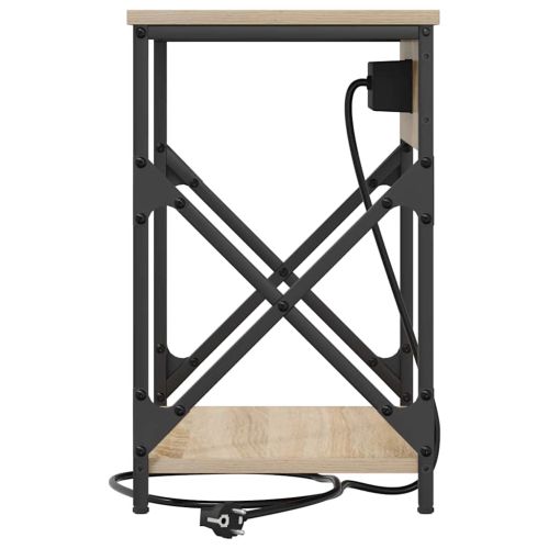 Нощен шкаф 2 pcs Сонома дъб 41 x 31 x 51 см Инженерно дърво