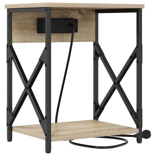 Нощен шкаф 2 pcs Сонома дъб 41 x 31 x 51 см Инженерно дърво
