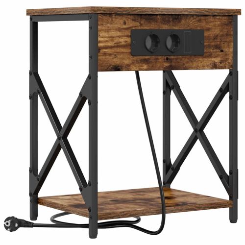 Нощен шкаф Димян дъб 41 x 31 x 51 см Инженерно дърво