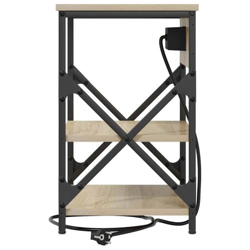 Нощен шкаф 2 pcs Сонома дъб 41 x 31 x 51 см Инженерно дърво