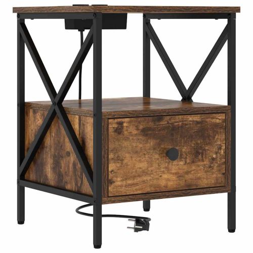 Нощен шкаф Димян дъб 41,5 x 40,5 x 55 см Инженерно дърво