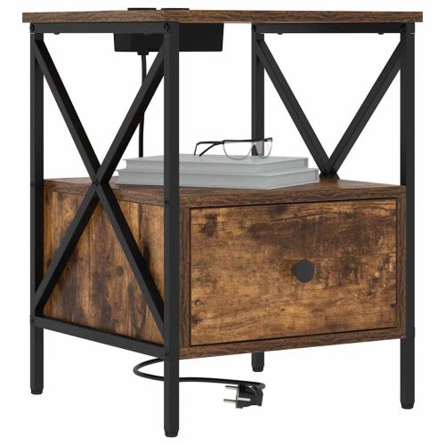 Нощен шкаф Димян дъб 41,5 x 40,5 x 55 см Инженерно дърво