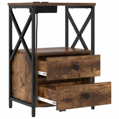 Нощен шкаф с чекмедже Димян дъб 40 x 31 x 60 см Инженерно дърво