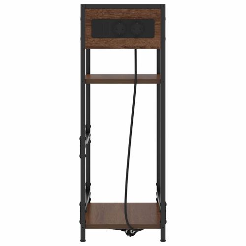 Нощен шкаф Кафяв дъб 40 x 27 x 76 см Инженерна дървесина