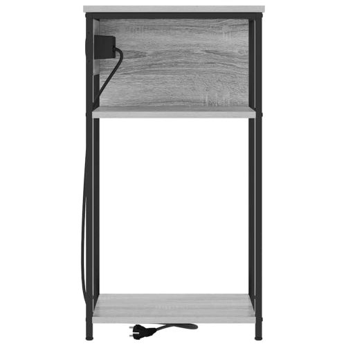 Нощен шкаф Сив Сонома 41 x 28 x 76 см Инженерна дървесина