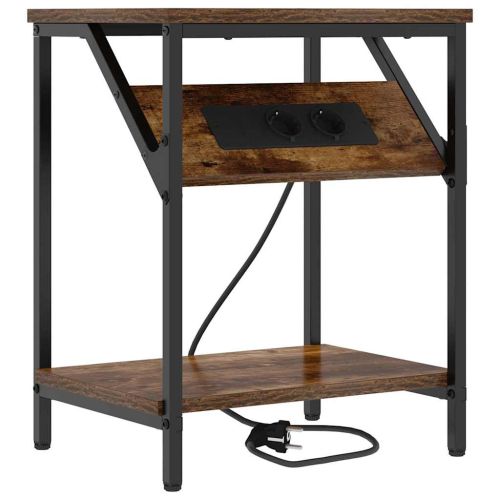 Нощен шкаф Димян дъб 38 x 30 x 48 см Инженерно дърво