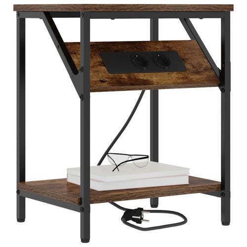 Нощен шкаф Димян дъб 38 x 30 x 48 см Инженерно дърво