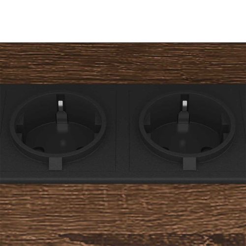 Нощен шкаф Кафяв дъб 38 x 30 x 48 см Инженерно дърво