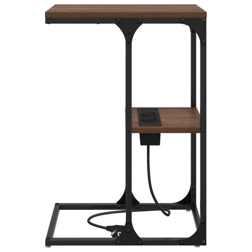 Нощен шкаф Кафяв дъб 41,5 x 26 x 60,5 см Инженерно дърво