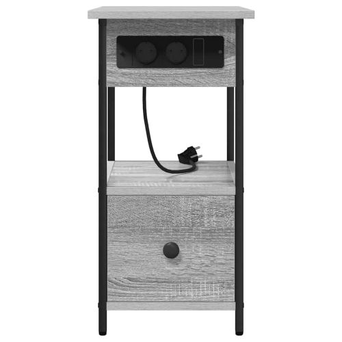 Нощен шкаф Сив Сонома 60 x 30 x 61 см Инженерно дърво