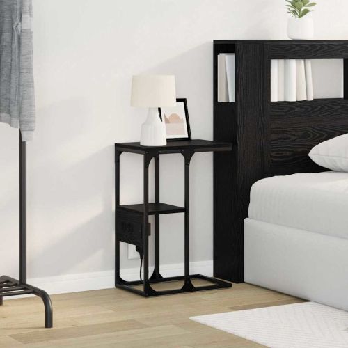 Нощен шкаф Черния дъб 41,5 x 26 x 60,5 см Инженерно дърво