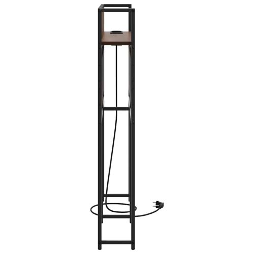 Табла за съхранение с рафт Кафяв дъб 90 cm Инженерно дърво