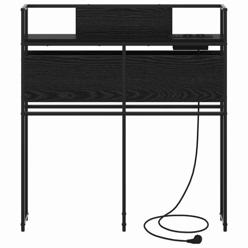 Табла за съхранение с рафт Черен дъб 100 cm Инженерно дърво