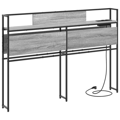 Табла за съхранение с рафт Сив сонома 120 cm Инженерно дърво