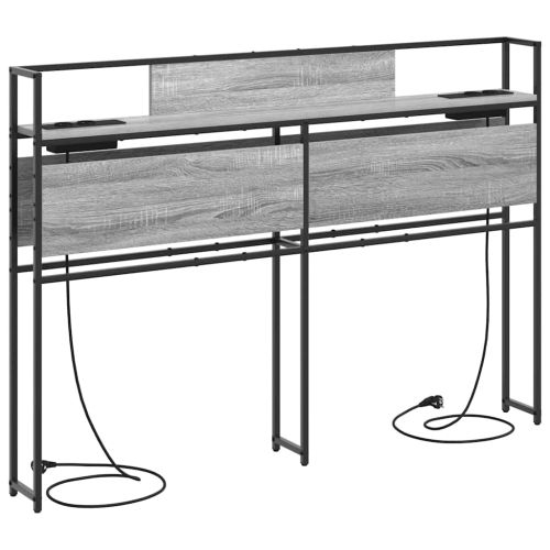 Табла за съхранение с рафт Сив сонома 150 cm Инженерно дърво