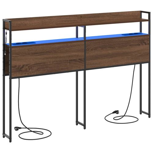 Табла за съхранение с рафт Кафяв дъб 140,5 x 15 x 98 см