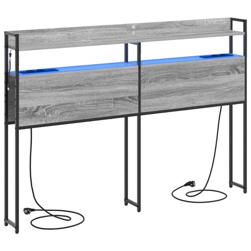 Табла за съхранение с рафт Сив сонома 150 cm Инженерно дърво