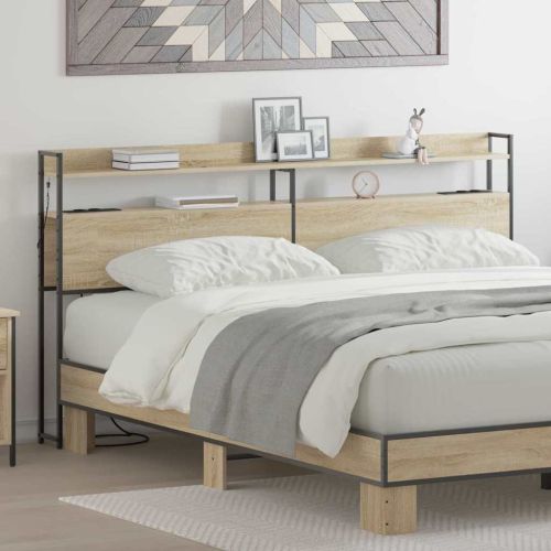 Табла за съхранение с рафт дъб сонома 180 cm Инженерно дърво