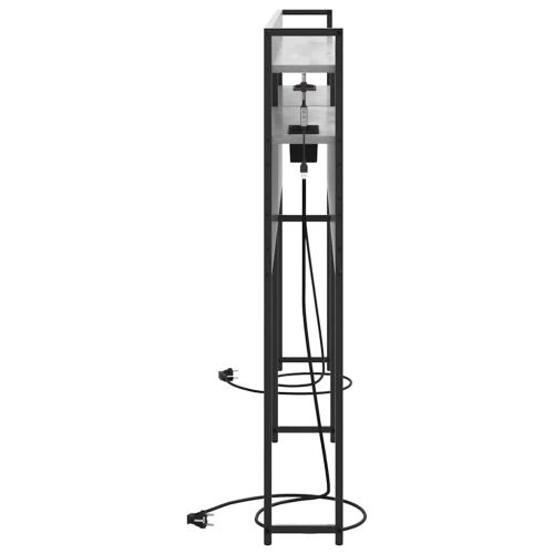 Табла за съхранение с рафт Сив сонома 200 cm Инженерно дърво