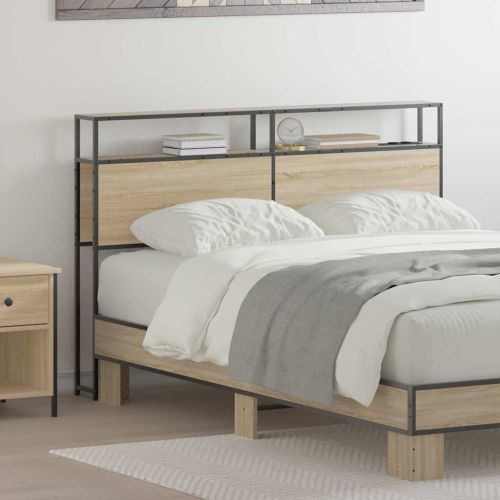 Табла за съхранение с рафт дъб сонома 120 cm Инженерно дърво