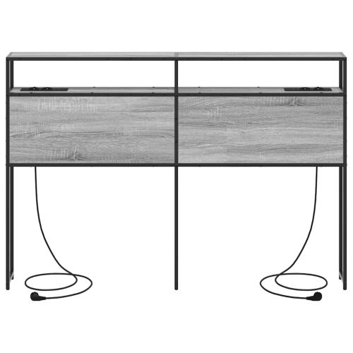 Табла за съхранение с рафт Сив сонома 160 cm Инженерно дърво