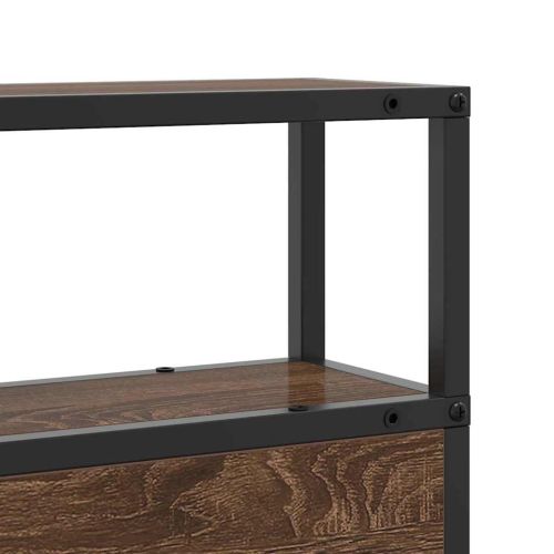 Табла за съхранение с рафт Кафяв дъб 160 cm Инженерно дърво