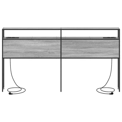 Табла за съхранение с рафт Сив сонома 180 cm Инженерно дърво