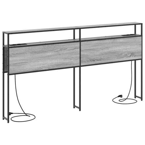 Табла за съхранение с рафт Сив сонома 180 cm Инженерно дърво