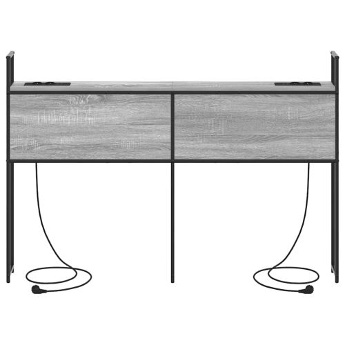 Табла за легло за съхранение с зарядна станция Сив сонома