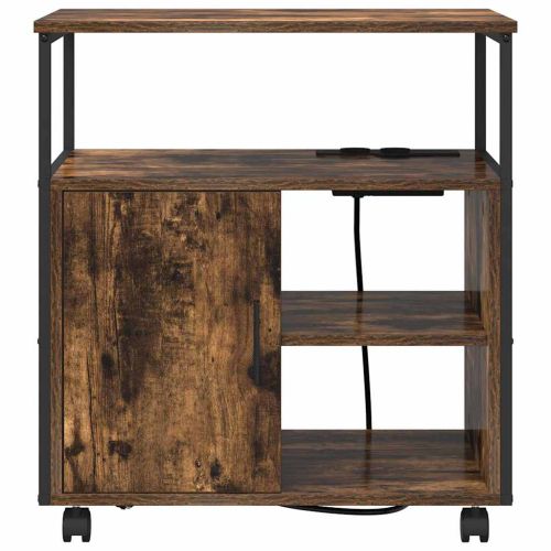 Шкаф с зарядна станция с колело Димян дъб 61 x 46 x 67 см