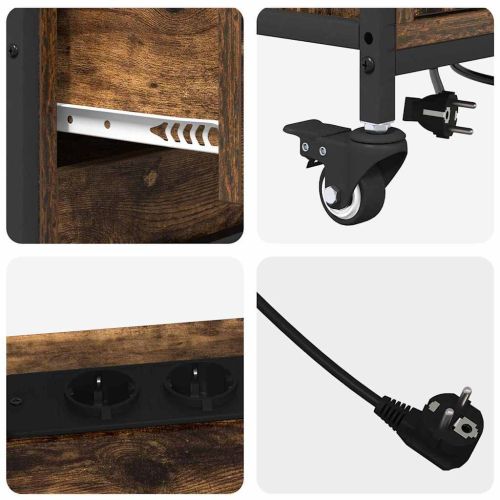 Шкаф с зарядна станция с колело Димян дъб 76 x 41 x 72 см