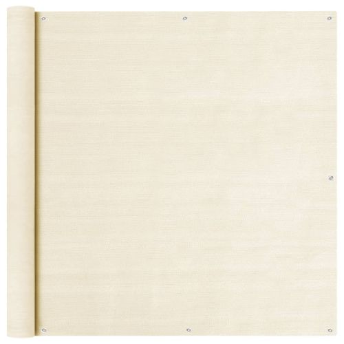 Балконски параван, кремав, 120x300 см, HDPE