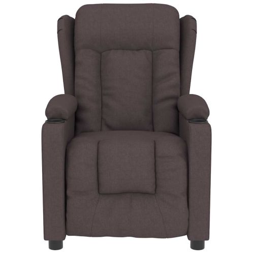 Масажен стол, тъмнокафяв, текстил