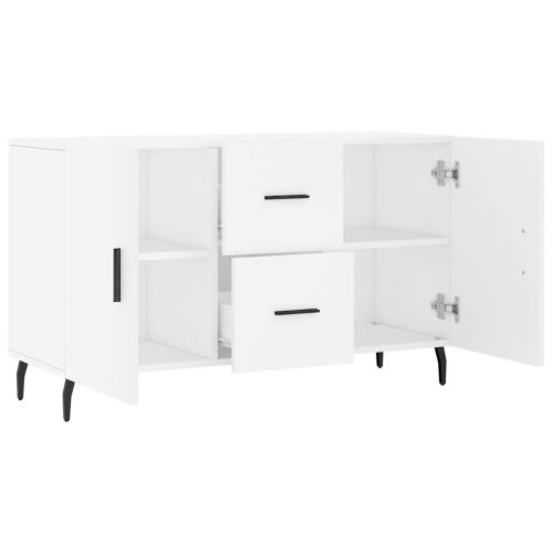 Сайдборд, бял, 100x36x60 см, инженерно дърво