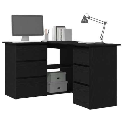 Бюро с чекмедже Черния дъб 145 x 100 x 76 см Инженерно дърво