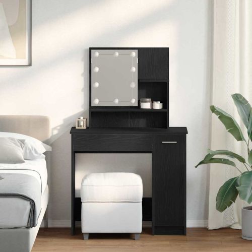 Тоалетка с рафт Черния дъб 86,5 x 35 x 136 cm Инженерно дърво