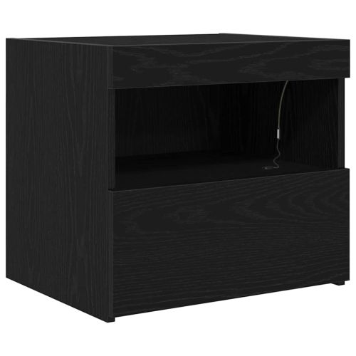 Нощен шкаф 2 pcs Черния дъб 50 x 40 x 45 cm Инженерно дърво