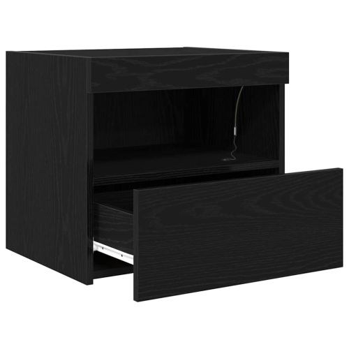 Нощен шкаф 2 pcs Черния дъб 50 x 40 x 45 cm Инженерно дърво