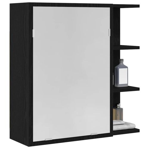 Шкаф с огледало за баня Черния дъб 62,5 x 20,5 x 64 см