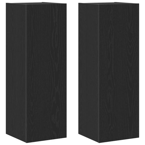 Стенен ТВ шкаф 2 pcs Черния дъб 30,5 x 30 x 90 см