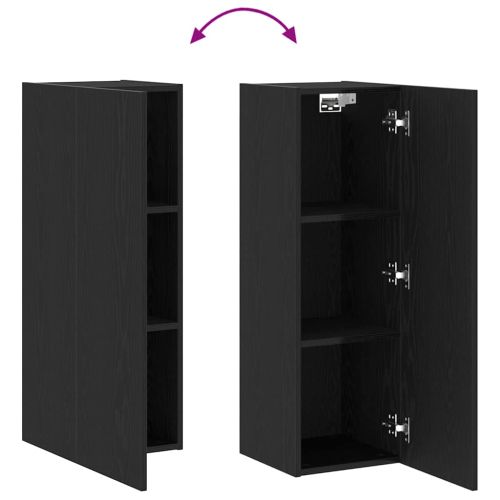 Стенен ТВ шкаф 2 pcs Черния дъб 30,5 x 28,5 x 90 см