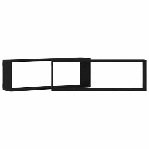 Стени за рафтове 2 бр. Черния дъб 80 x 15 x 26 см