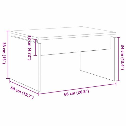 Масичка за кафе Черния дъб 68 x 50 x 38 см Инженерно дърво