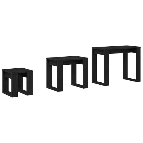 Стифиращи масички 3 pcs Черния дъб Инженерно дърво