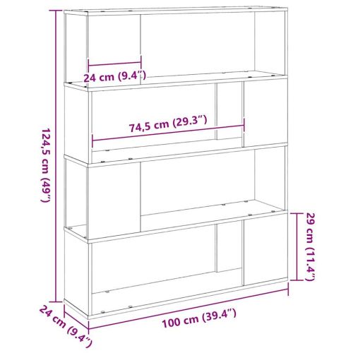 Комплект ТВ шкаф Черния дъб 100 x 24 x 124,5 см Инженерно дърво
