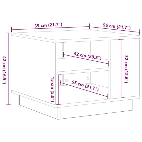 Масичка за кафе Черния дъб 55 x 55 x 42 cm Инженерно дърво