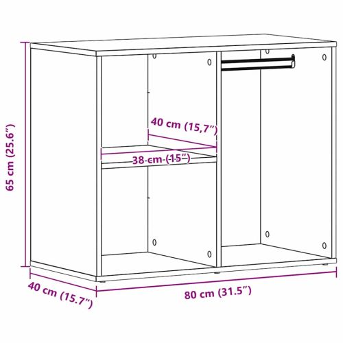Козметично шкафче Черния дъб 80 x 40 x 65 см Инженерно дърво
