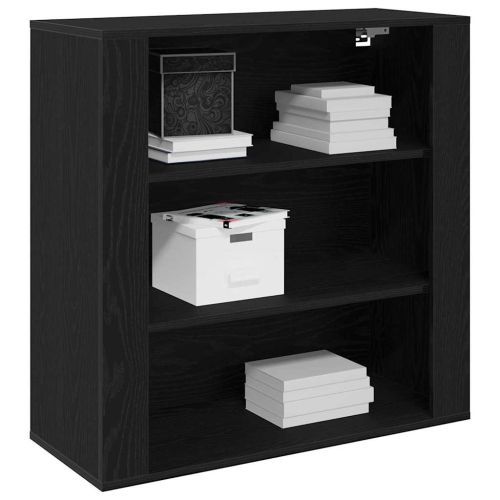 Стенен шкаф с рафт Черния дъб 80 x 33 x 80 см Инженерно дърво