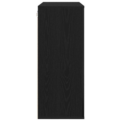 Стенен шкаф с рафт Черния дъб 80 x 33 x 80 см Инженерно дърво