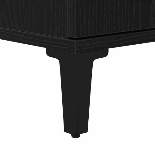 Шкаф за баня с рафт Черния дъб 30 x 30 x 100 см Инженерно дърво